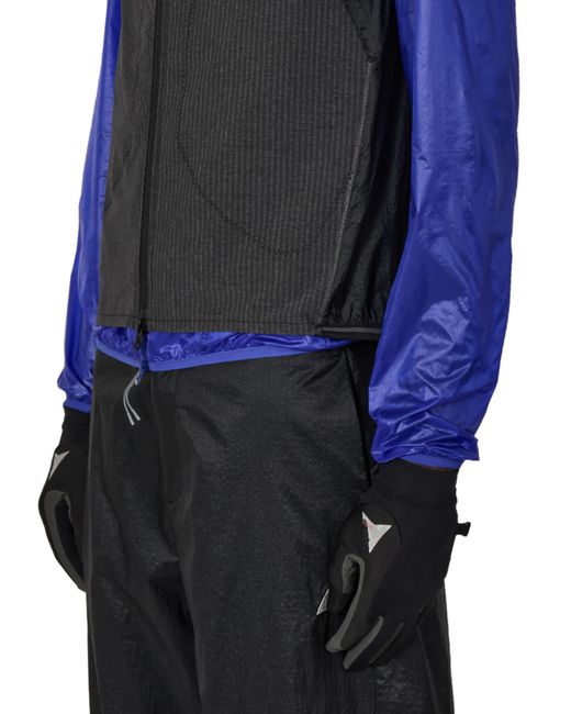 Roa Blue Numb Pinstriped Commuting Vest Coats And Jackets for men