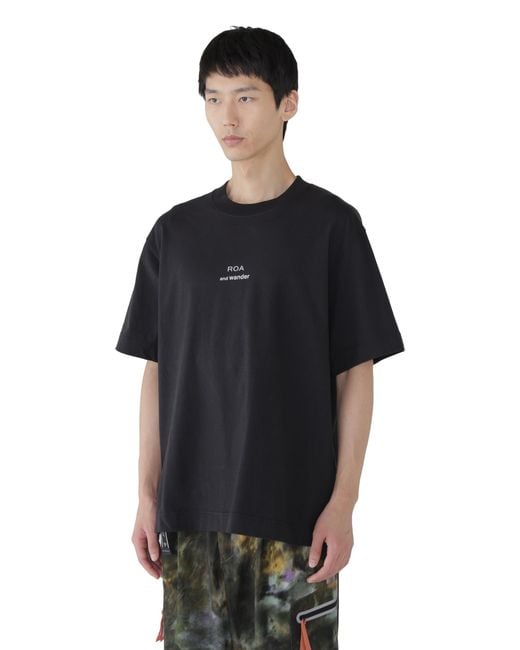 Roa Black X And Wander Logo Printed T-Shirt T-Shirts