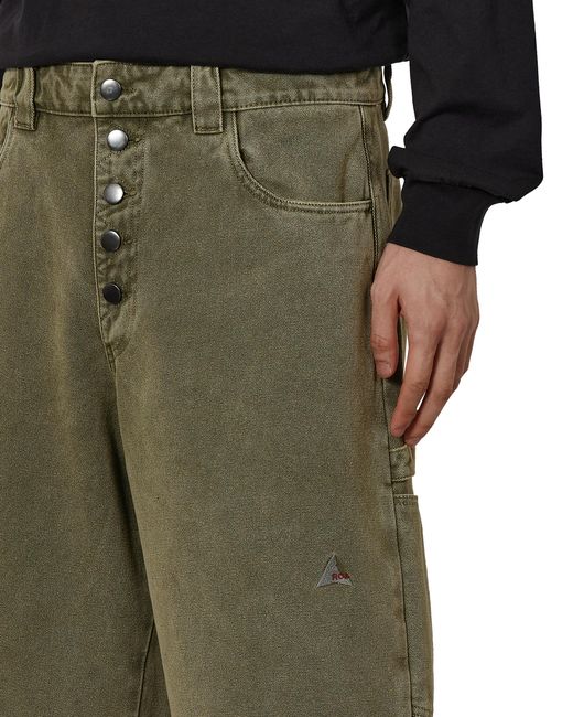 Roa Green Ash Canvas Shorts Pants for men