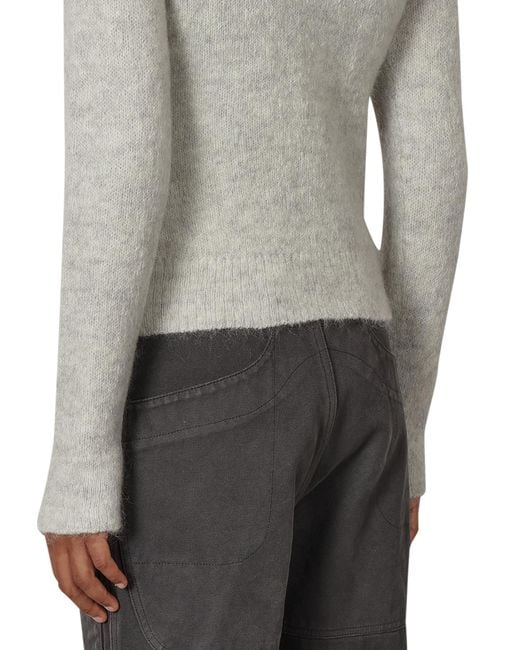Roa Gray Tasna Mohair Zip Up Sweater Knitwears