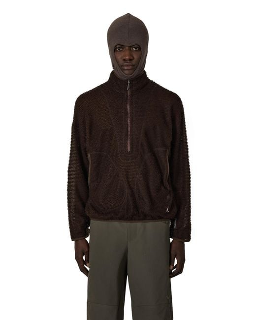 Roa Brown Ocular Polartec Alpha Half Zip Knitwears for men