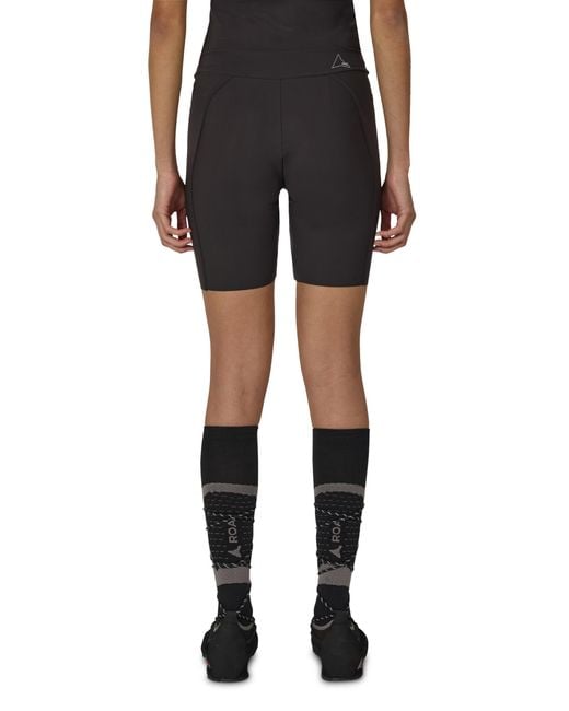 Roa Black Spine Compression Biker Shorts Shorts