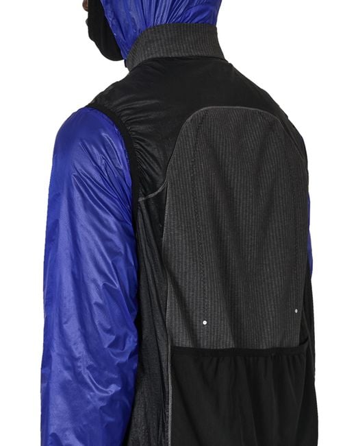 Roa Blue Numb Pinstriped Commuting Vest Coats And Jackets for men