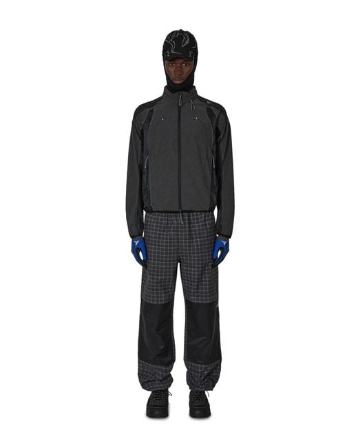 Roa Black Numb Pinstriped Hooded Wind Jacket Coats And Jackets for men