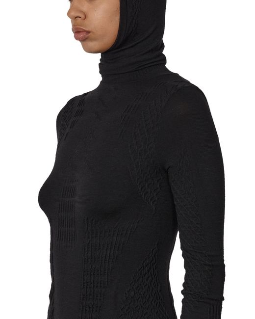 Roa Black Aune Merino 3D Seamless Top Knitwears