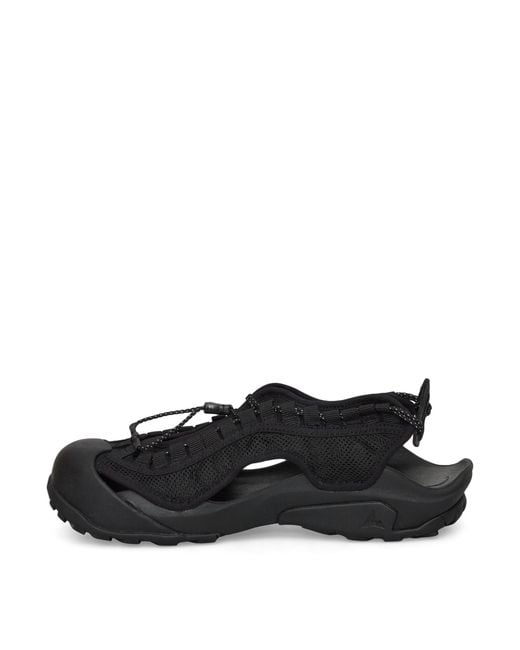 Roa Black Arpy Weaved Sandals And Slides