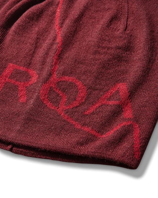 Roa Red Logo Wool Beanie Soft Goods