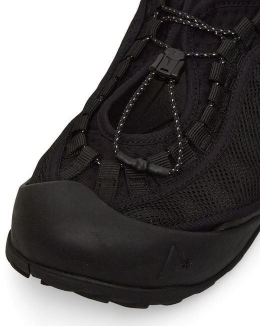 Roa Black Arpy Weaved Sandals And Slides