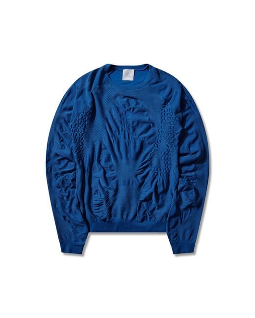 Roa Blue Wama 3D Seamless Long Sleeve Sweatshirts for men