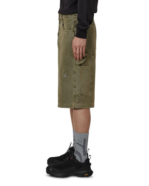 Roa Green Ash Canvas Shorts Pants for men