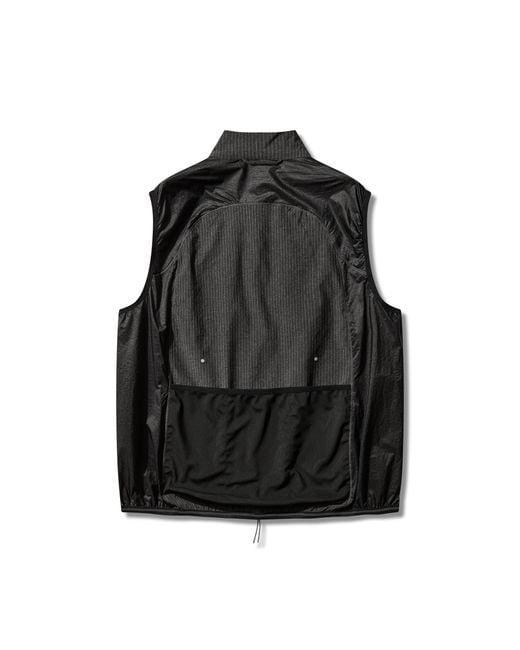 Roa Blue Numb Pinstriped Commuting Vest Coats And Jackets for men