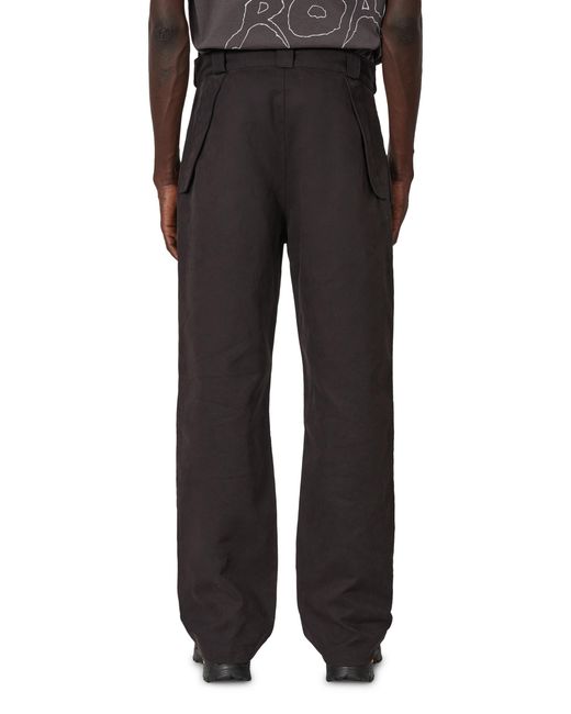 Roa Black Centipede Buckle Chino Pants Bottoms for men