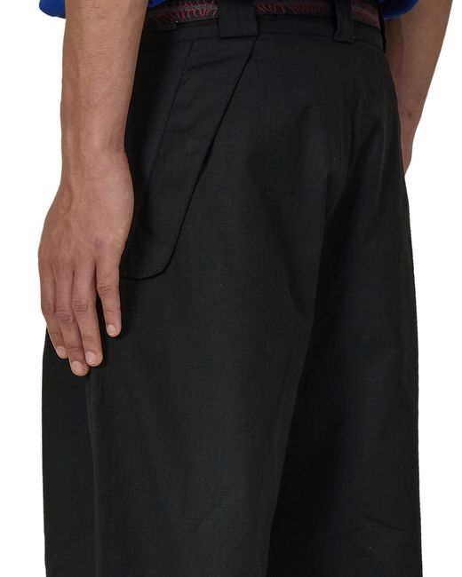 Roa Black Centipede Buckle Chino Pant Pants for men