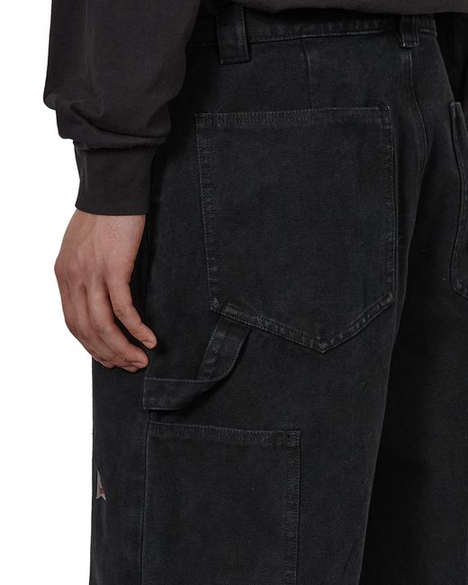 Roa Black Ash Canvas Shorts Pants for men