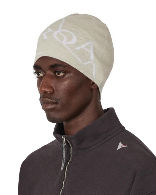 Roa White Logo Wool Beanie Soft Goods