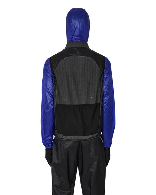 Roa Blue Numb Pinstriped Commuting Vest Coats And Jackets for men