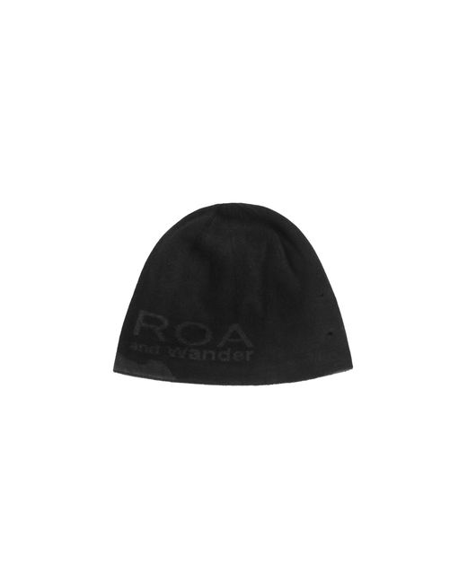 Roa Black X And Wander Logo Cotton Beanie Hats