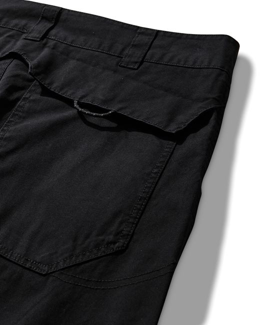 Roa Black Crimp Shaped Cotton Pants Pants for men