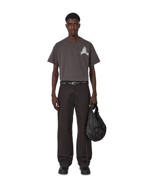 Roa Black Centipede Buckle Chino Pants Bottoms for men