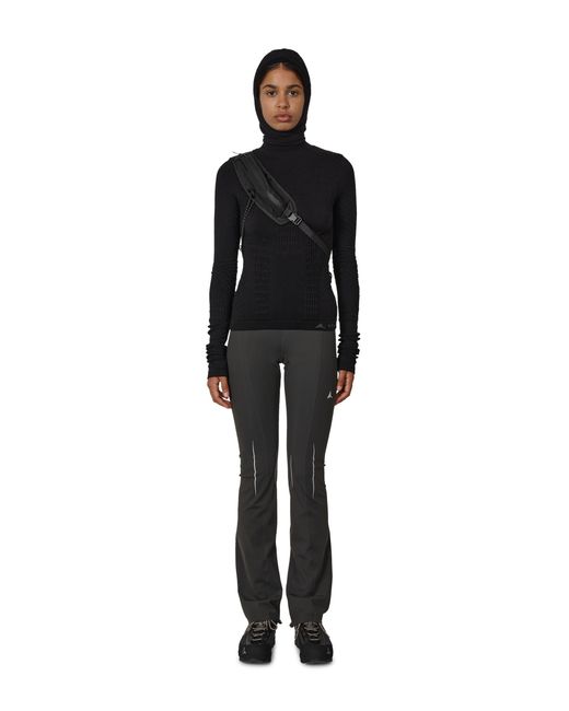 Roa Black Aune Merino 3D Seamless Top Knitwears