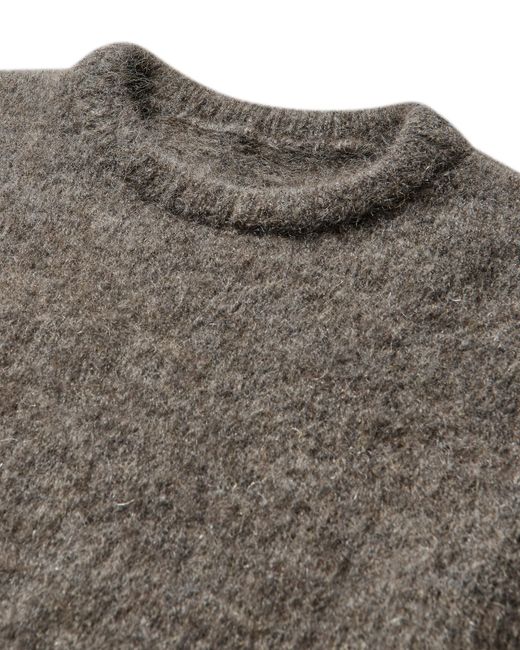 Roa Gray Dropstitch Mohair Knit Crewneck Tops for men