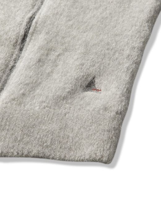 Roa Gray Tasna Mohair Zip Up Sweater Knitwears