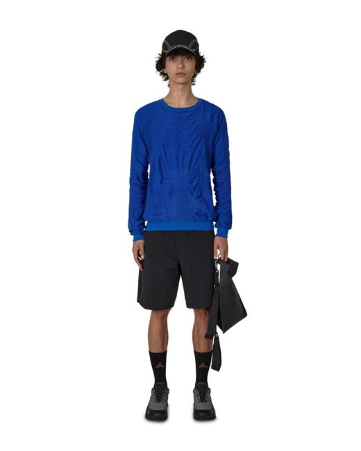 Roa Blue Wama 3D Seamless Long Sleeve Sweatshirts for men
