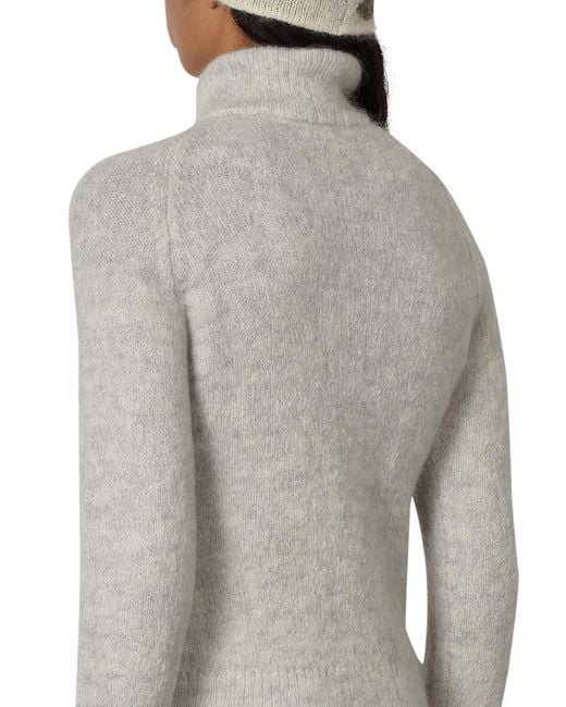 Roa Gray Tasna Mohair Zip Up Sweater Knitwears
