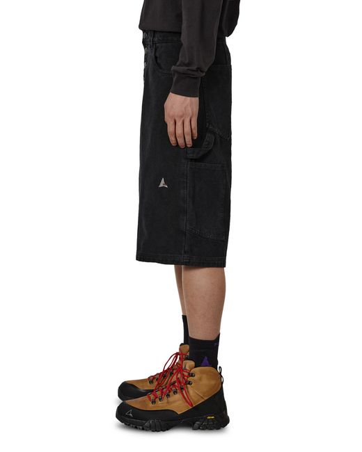 Roa Black Ash Canvas Shorts Pants for men