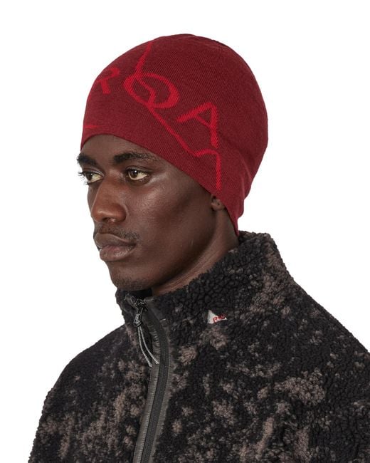 Roa Red Logo Wool Beanie Soft Goods