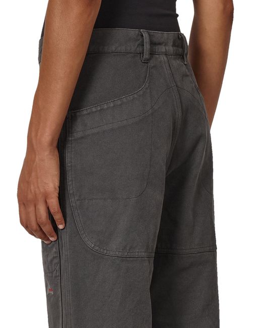 Roa Black Fomes Double Knee Washed Canvas Pants Pants
