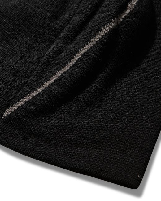 Roa Black Logo Wool Beanie Hats