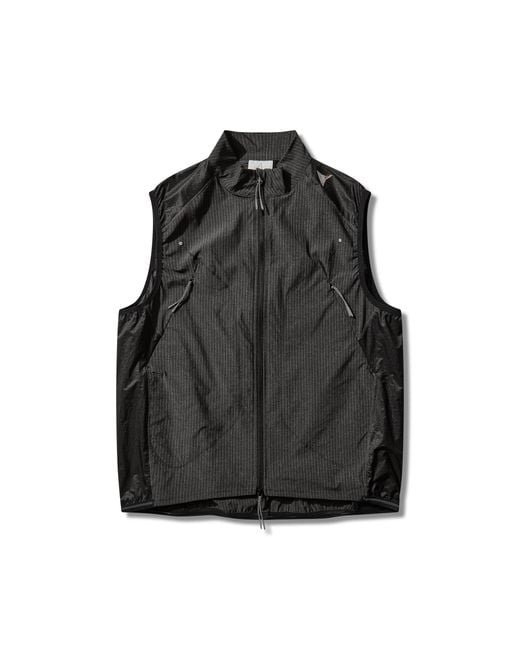 Roa Blue Numb Pinstriped Commuting Vest Coats And Jackets for men