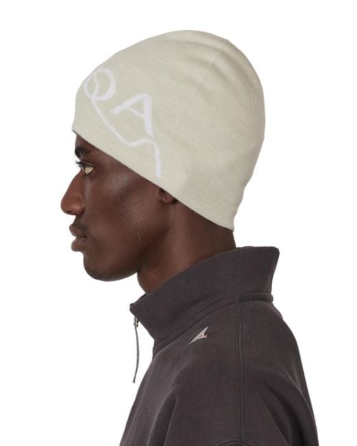 Roa White Logo Wool Beanie Soft Goods