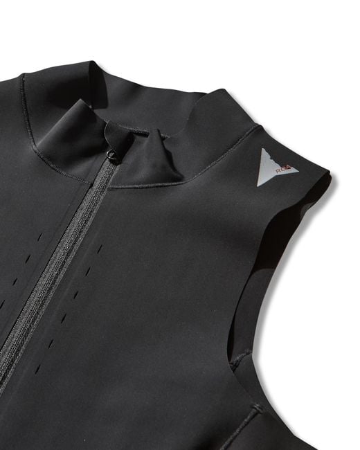 Roa Black Gator Compression Half Zip Tank Top Tops