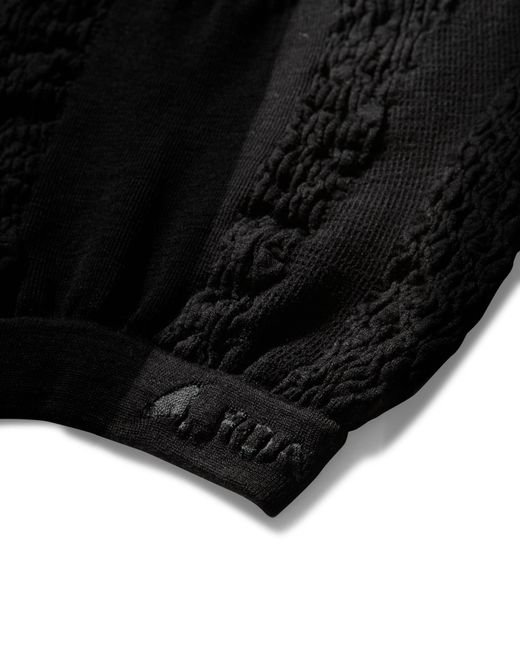 Roa Black Aune Merino 3D Seamless Top Knitwears
