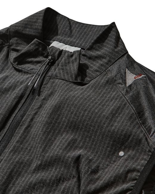 Roa Blue Numb Pinstriped Commuting Vest Coats And Jackets for men
