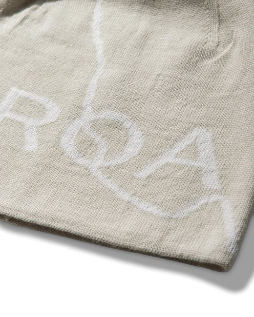 Roa White Logo Wool Beanie Soft Goods