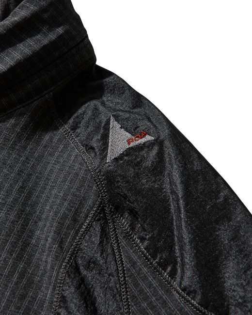 Roa Black Numb Pinstriped Hooded Wind Jacket Coats And Jackets for men
