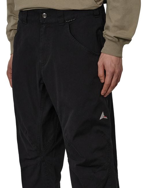 Roa Black Crimp Shaped Cotton Pants Pants for men