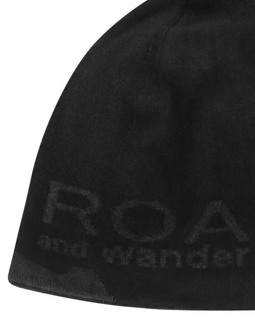 Roa Black X And Wander Logo Cotton Beanie Hats