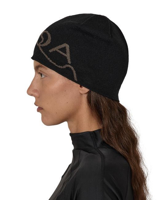 Roa Black Logo Wool Beanie Hats