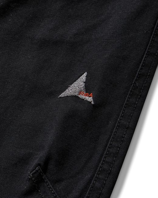 Roa Black Crimp Shaped Cotton Pants Pants for men