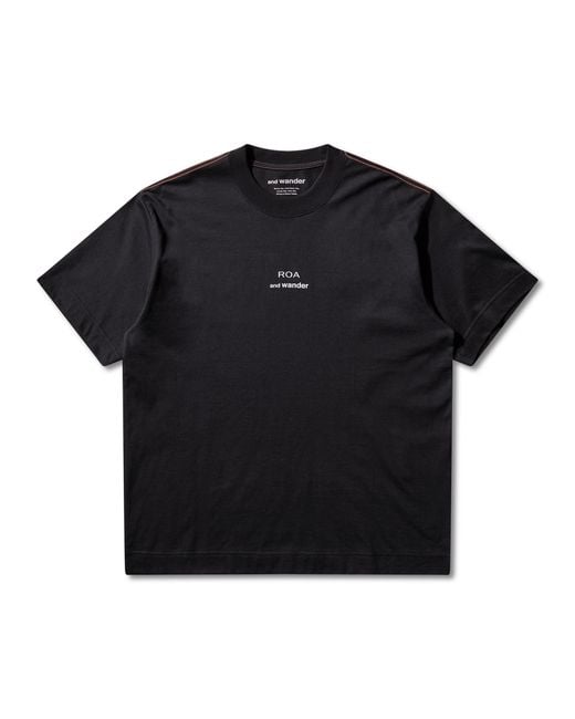Roa Black X And Wander Logo Printed T-Shirt T-Shirts