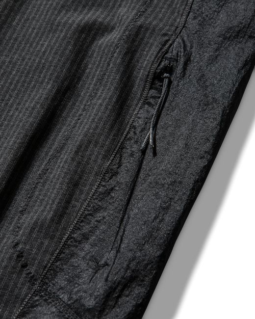 Roa Black Numb Pinstriped Hooded Wind Jacket Coats And Jackets for men