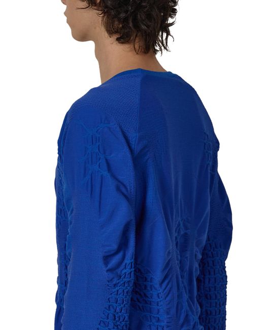 Roa Blue Wama 3D Seamless Long Sleeve Sweatshirts for men