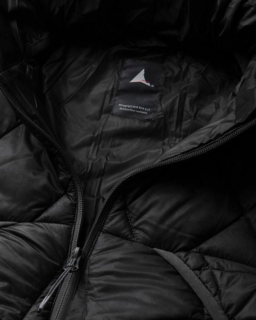 Roa Black Nuna 800 Fill Power Hooded Down Jacket Jackets