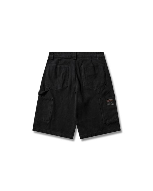 Roa Black Ash Canvas Shorts Pants for men