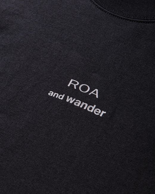 Roa Black X And Wander Logo Printed T-Shirt T-Shirts