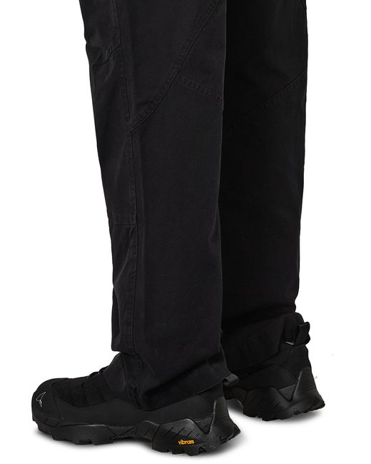 Roa Black Crimp Shaped Cotton Pants Pants for men